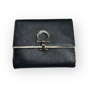 Salvatore Ferragamo Black Saffiano Leather Wallet